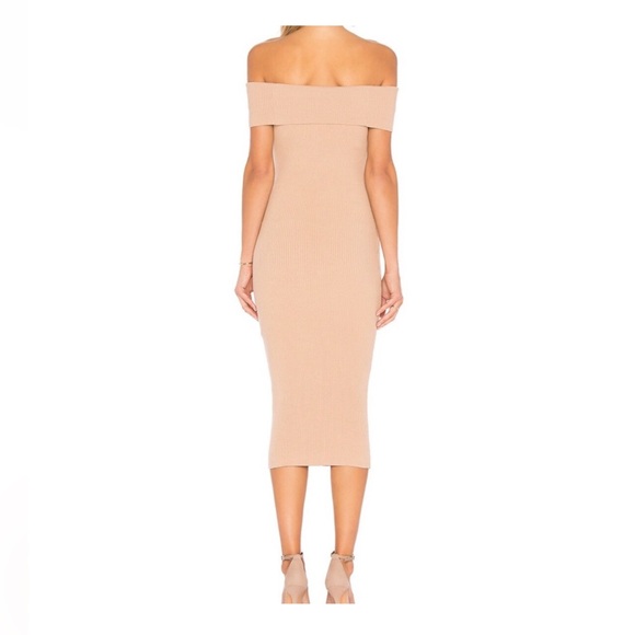 MAJORELLE Lulu Ribbed Knit Sweater Dress in Bone Size Medium - Picture 9 of 10